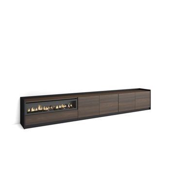 Mueble Tv Cartaojal-02 Con Chimenea Eléctrica Integrada