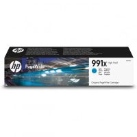 cartucho de tinta original hp pagewide 991x cian alta capacidad