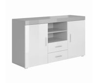 aparador salon comedor grisblanco 140x40x80 2 puertas 2 cajones roque muebles bonitos