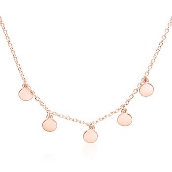 Cadena para mujer de plata 925 chapada en oro rosa