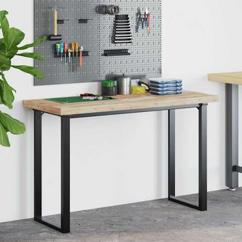 Tablero De Mesa | Tablero Escritorio Madera Maciza Acacia Sin Tratar 140x50x4 Cm
