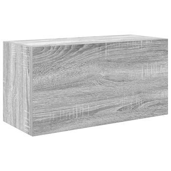 Mueble De Pared Baño | Armario De Baño Madera Ingeniería Gris Sonoma 60x25x30 Cm