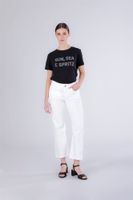 vaqueros de corte bota de mezclilla de toro off white 28