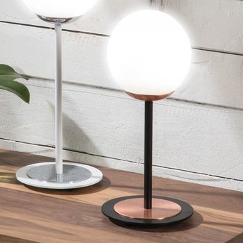 Lámpara de mesa rodisa negro-cobre