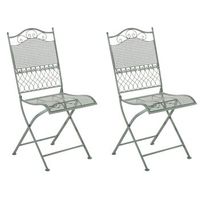 set de 2 sillas de jardin kiran metal verde antiguo 50x41x91 cm clp