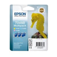 epson t048b t048b40 original colour cartridge triple pack seahorse