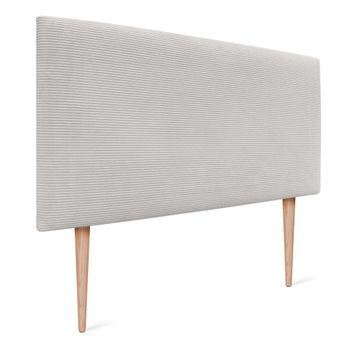 Dhome Cabecero De Pana Liso 80x105 Con Patas Camas 80/90 - Blanco Hueso