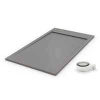 plato de ducha ambiente gris - 90x120cm - resina con cargas minerales