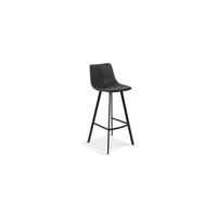 silla de mostrador ozon pu negra dimensiones h108 x l45 x p49 cm