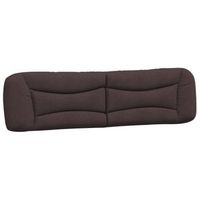 cabecero cama mueble de dormitorio de cama acolchado tela oscuro 200 cm marron m020004428