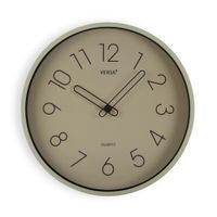 reloj de pared en plastico gris
