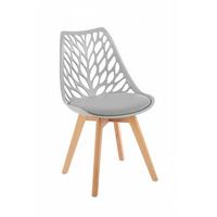 pack 6 sillas viva de polipropileno 825353 cm - gris claro