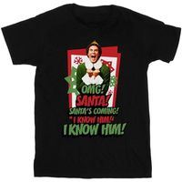 elf camiseta santa is coming para mujer