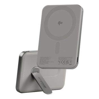 Power Bank PanzerGlass emcon Soporte Giratorio 5000 mAh Titanio