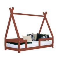 cama cabana infantil nakana 120 x 180 rojo ladrillo