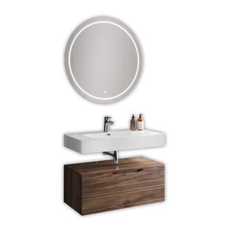 Composición Baño De 3 Piezas Solmira Roble Río En Mdf
