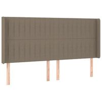 cabecero cama mueble de dormitorio con led de tela 183 x 16 x 118128 cm gris topo m020000918