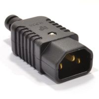 conector alimentacion c14 macho negro 10 a