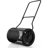 esparcidor de turba con mango en forma de u mejorado cierres laterales costway 68 x 39 x 122 cm negro