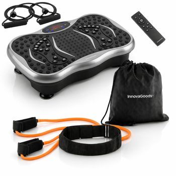 Pack Plataforma Vibratoria Con Altavoz, Mando A Distancia Y Cinturón Con Bandas De Resistencia Innovagoods