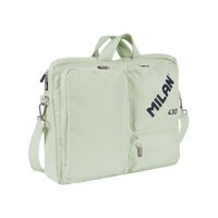 milan 403 since 1918 maletin para portatiles hasta 17r - cierre de cremallera - 3 compartimentos - 42x34x9cm - color menta