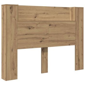 Cabecera Con Led Roble Artesanal 140 X 16,5 X 103,5 Cm