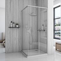 cabina de ducha rea city 90x90 brush nickel