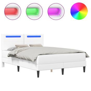 Estructura De Cama Blanco 120 X 200 Cm Cuero Sintético Vidaxl