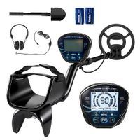 outsunny detector de metales para adultos bobina de busqueda impermeable ip68 con pantalla lcd detector de oro de 3 modos con pala   aosom espana