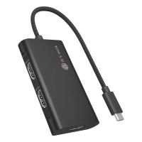hub icy box 3 puertos hdmi 10 gbps ib-ad1030-c usb 32 gen 2 con cable 20 cm