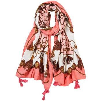 Alberto Cabale Bufanda Estola de algodón Light Pink Athéna para mujer