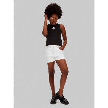 Calvin Klein Jeans Short niña Hr Relaxed Denim Shorts White para niña