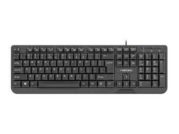 NATEC NKL-1720 - Teclado Trout Slim Negro, 102 Teclas