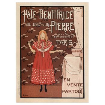 Legendarte - Cartel Artístico Vintage Pâte Dentifrice Du Docteur Pierre - Cuadro Lienzo, Impresión Digital Cm. 50x70