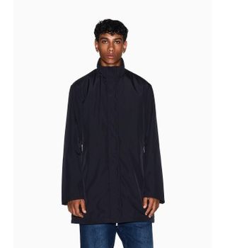 A|X Armani Exchange para hombre. XM001578AF16926UB101 Abrigo Trench marino (XL), Casual, Poliéster