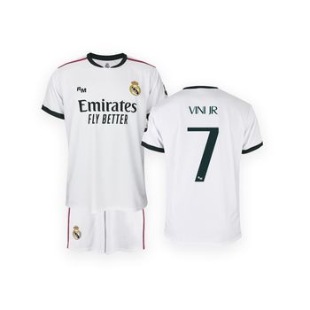 Conjunto Fútbol Real Madrid 1ª Equipación Réplica Oficial Vini Jr.  26/27
