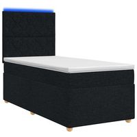 cama tapizada 100x200x1405 cm tejido - negro