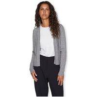 vila abrigo noos ril short - medium grey melange para mujer