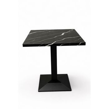 Mesa Kuat Black 70 Cm De Madera 74*70*70 Cm - Mármol Negro