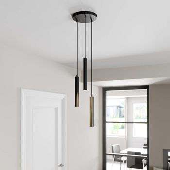 Lámpara de techo de aluminio negro