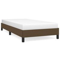 estructura de cama sin colchon tela marron oscuro 90x200 cm vidaxl