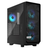 fractal design meshify 2 compact lite rgb atx cristal templado usb 32 negra