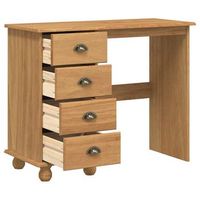 escritorio  mesa de trabajo askim marron 95 x 40 x 75 cm madera de pino macizo
