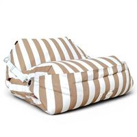 aiire puff exterior jardin en olefina - sofa puf con relleno incluido xxl de diseno para terraza jardin o piscina - bean bag chair salon o decoracion habitacion juvenil gris 120x100x84