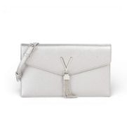 valentino para mujer vbs9xj17 bolso bandolera con detalle metalico plateado osfa plata casual poliuretano