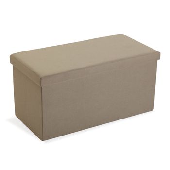 Baúl desmontable en lino beige