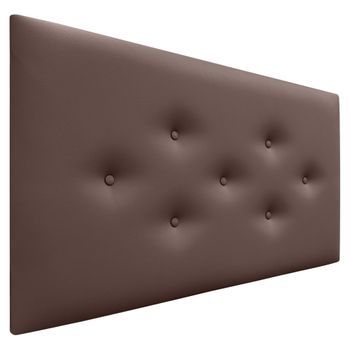 Dhome Cabecero De Polipiel Con 3 Hileras Intercaladas De Botones Cabezal Tapizado Cama Lujo (chocolate, 110cm)