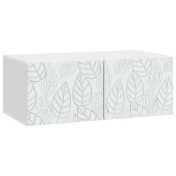 Mueble De Tv De Pared 98 X 41 X 30 Cm Blanco Vidaxl