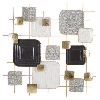Panel Decorativo 3d De Metal Multicolor 80x5x80 Cm