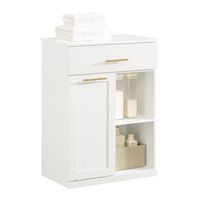 armario de bano mueble de almacenaje con 1 cesto para colada y 1 cajon blanco 66 x 37 x 95 cm bzr66-w sobuy es